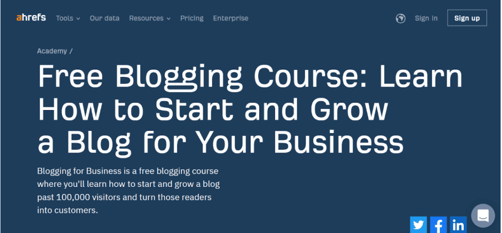 Blogging For Business By Ahrefs