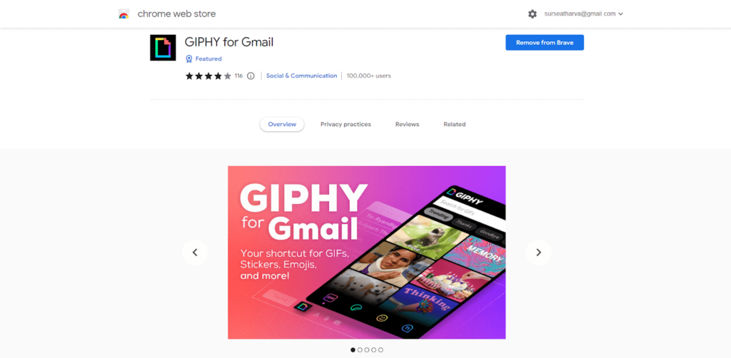 GIPHY for Gmail overview