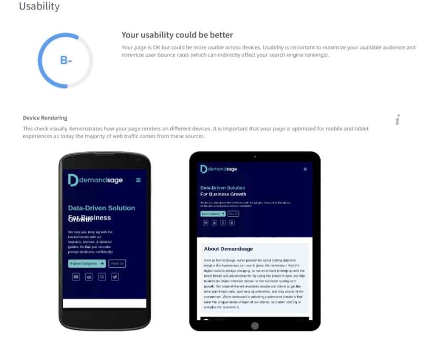 SEOptimer - poor mobile usability SEOptimer - poor mobile usability