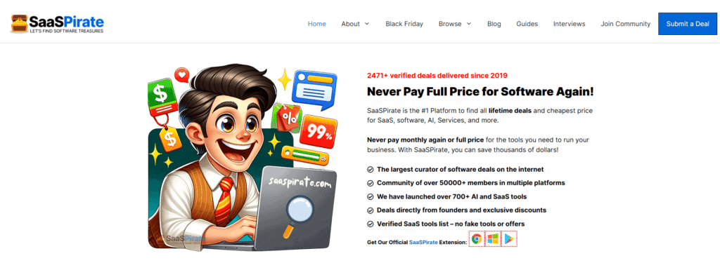 SaaSPirate SaaS Pirate Homepage