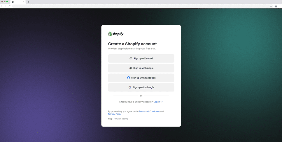 Create A Shopify Account Create A Shopify Account