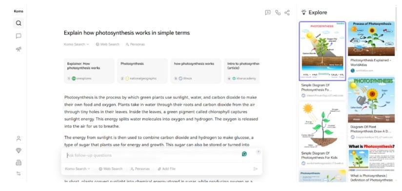 Komo AI search engine is an ad-free platform Komo AI search engine is an ad-free platform