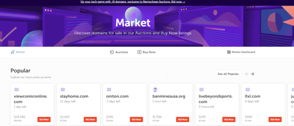 Namecheap Market Namecheap Market