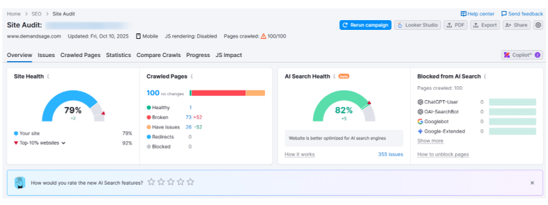 New AI-Powered Site Audit