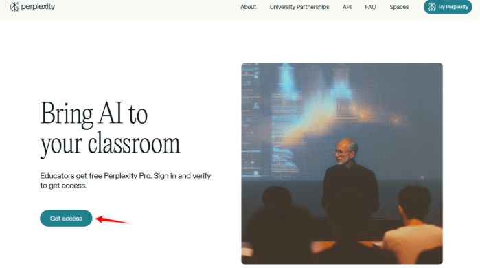 Visit the Perplexity for Education website Visit the Perplexity for Education website