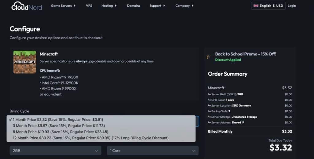 CloudNord Pricing Plans CloudNord Pricing Plans
