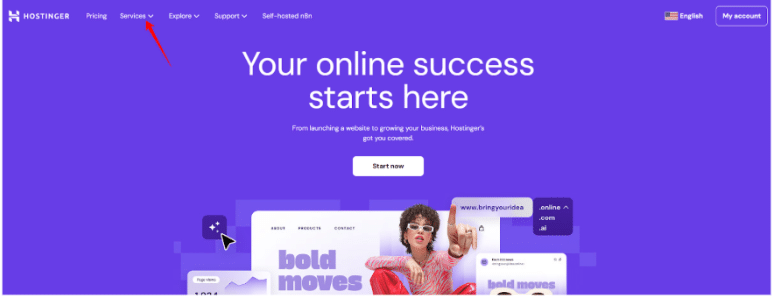 Go to the Hostinger homepage Go to the Hostinger homepage