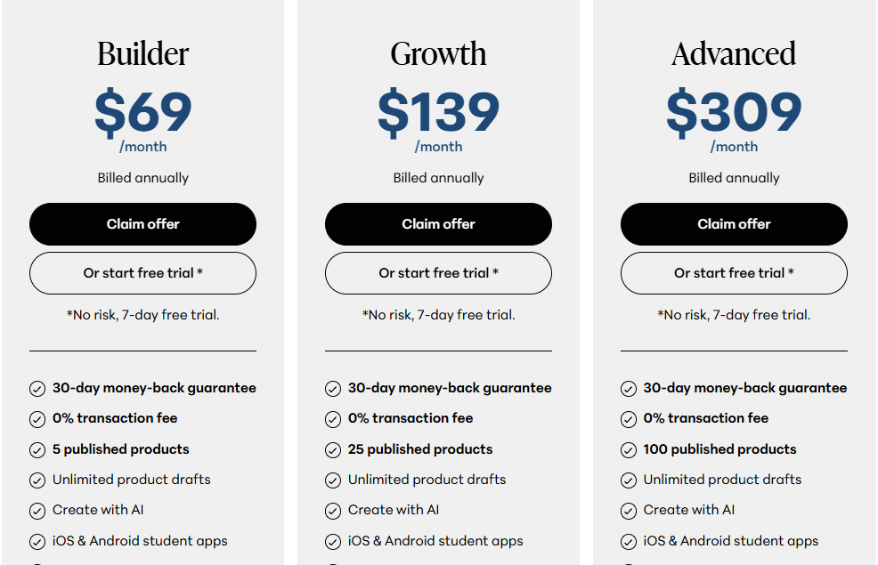 Teachable Pricing Plans Teachable Pricing Plans