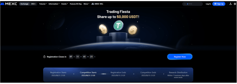Trade Fiesta Bonus: Up To 50,000 USDT Trade Fiesta Bonus: Up To 50,000 USDT