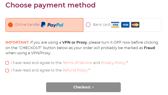 WPX Hosting - Payment Method WPX Hosting - Payment Method