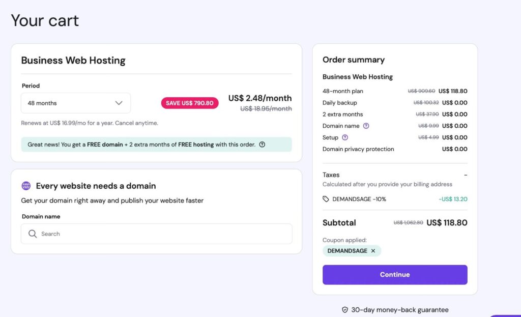 Hostinger Checkout Page Hostinger Checkout Page
