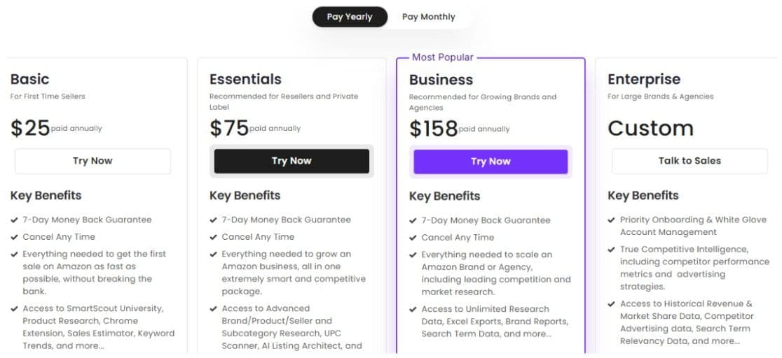 SmartScout Pricing Plans SmartScout Pricing Plans