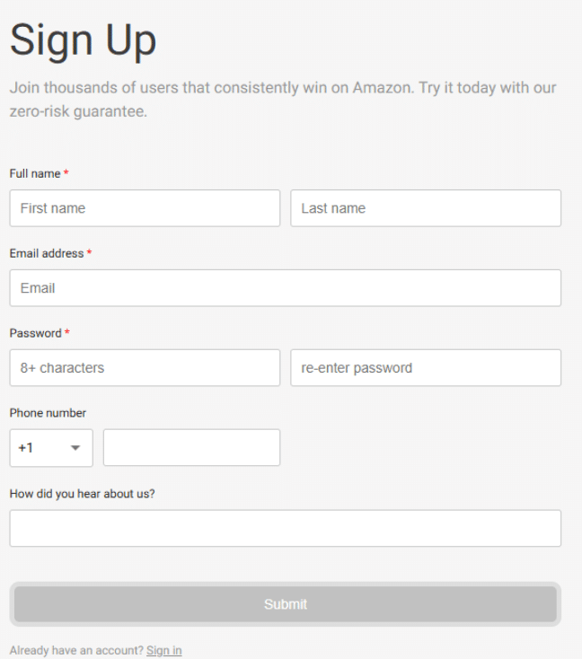 SmartScout Sign Up Page SmartScout Sign Up Page