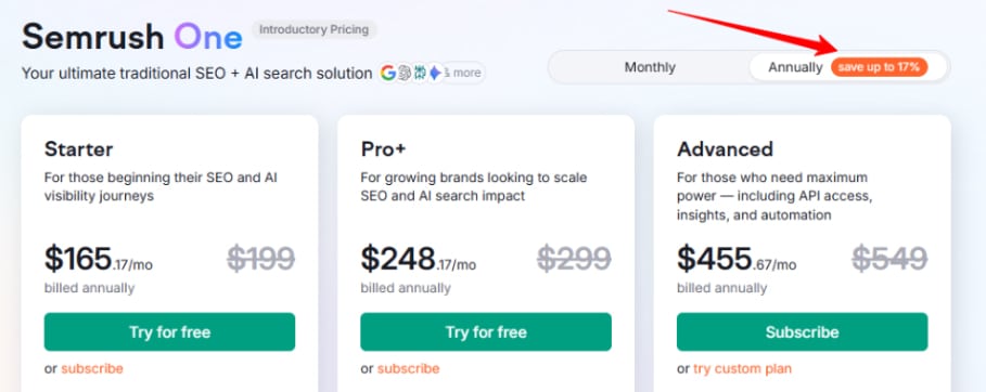 17% Off All Semrush Annual Plans 17% Off All Semrush Annual Plans