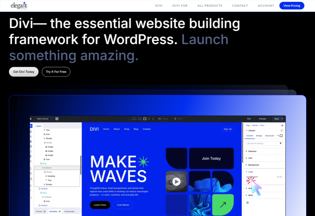Divi vs Elementor - Divi