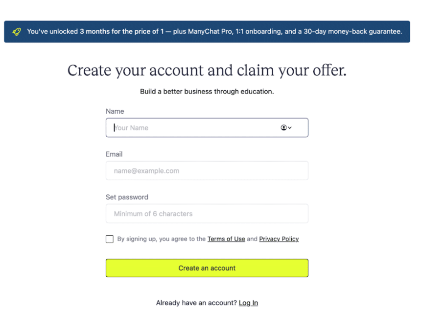 Now create a new account on Teachable Now create a new account on Teachable
