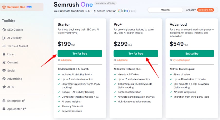 Semrush One Free Trial for 14 Days Semrush One Free Trial for 14 Days