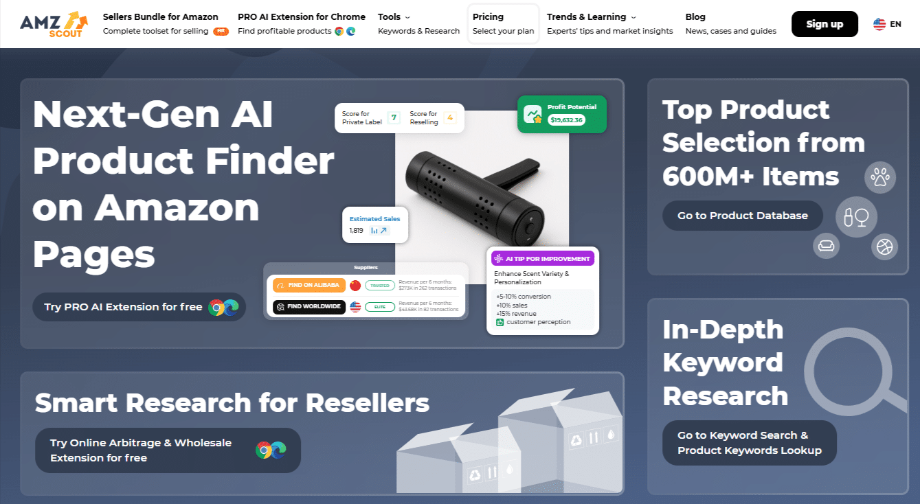 AMZScout AMZScout Homepage