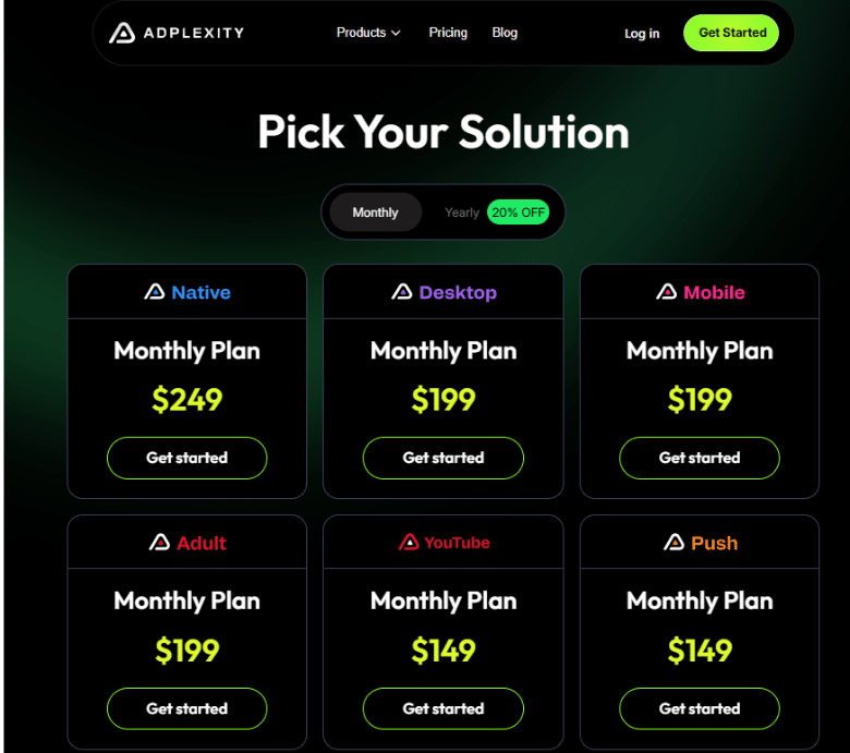 Adplexity Pricing Plans Adplexity Pricing Plans
