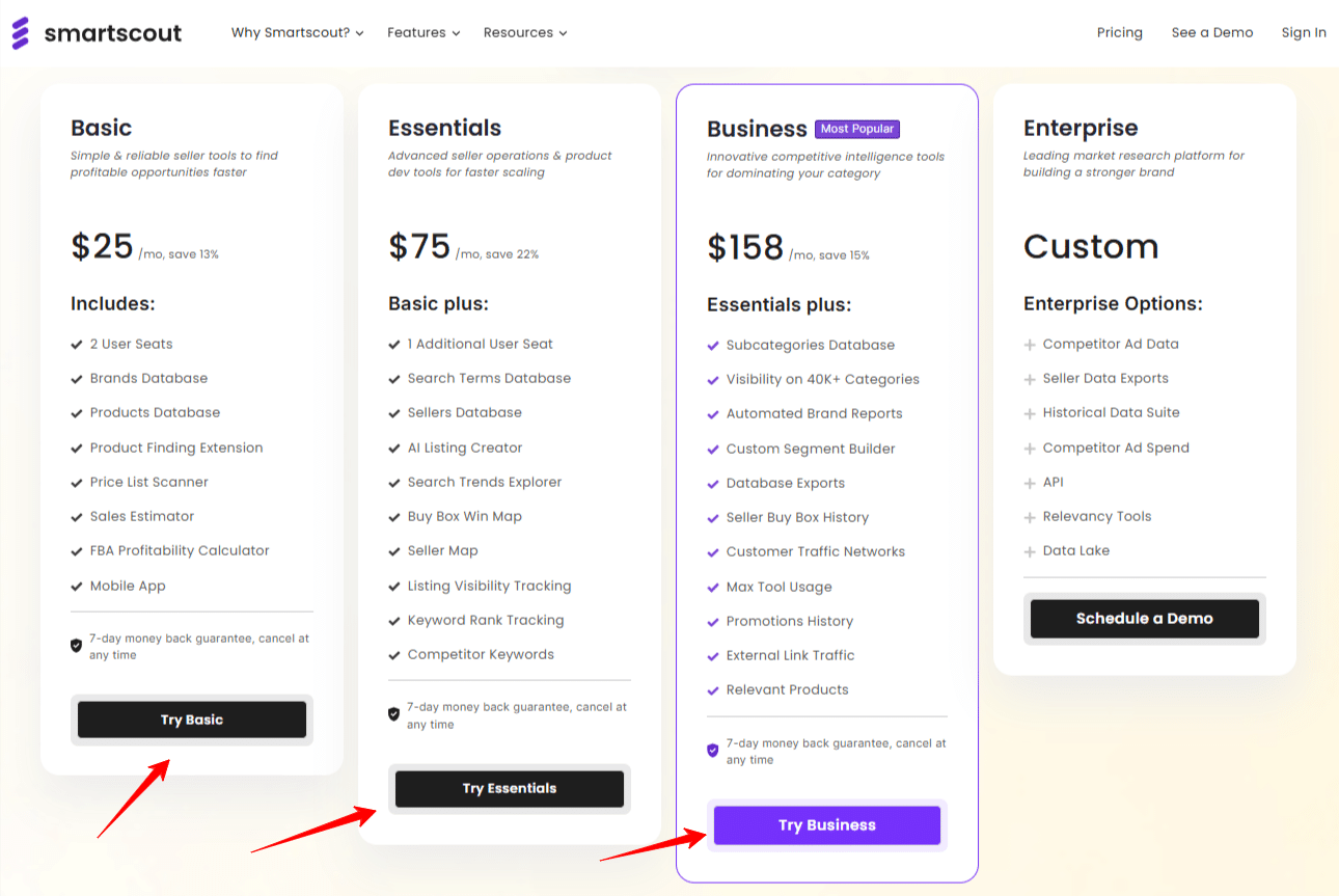 Choose your preferred SmartScout plan Choose your preferred SmartScout plan
