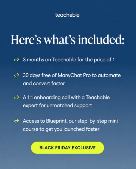Teachable Black Friday Offer