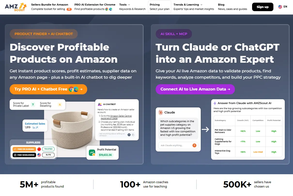 AMZScout Homepage