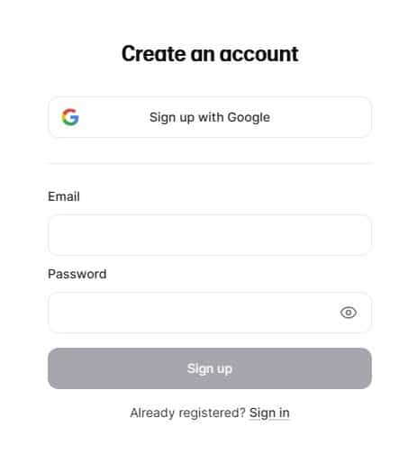 Create a new account using your email address Create a new account using your email address