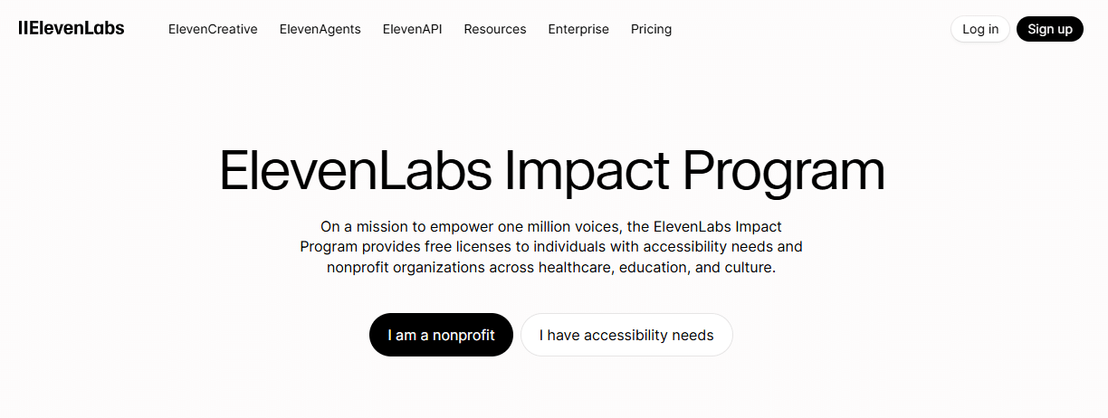 ElevenLabs Non-profit Discount ElevenLabs Non-profit Discount
