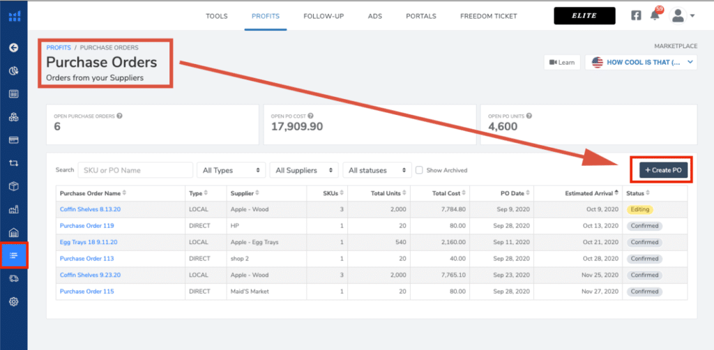 Helium 10 Inventory Management