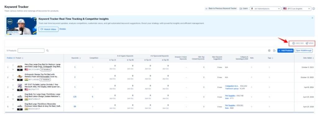 Helium 10 Keyword Tracker Helium 10 Keyword Tracker