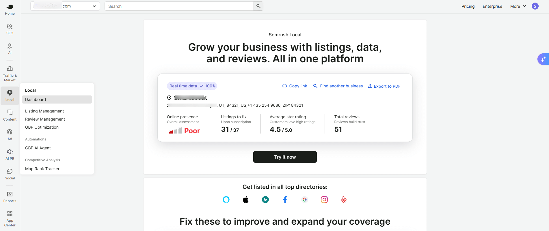 Semrush Local Toolkit Semrush Local SEO
