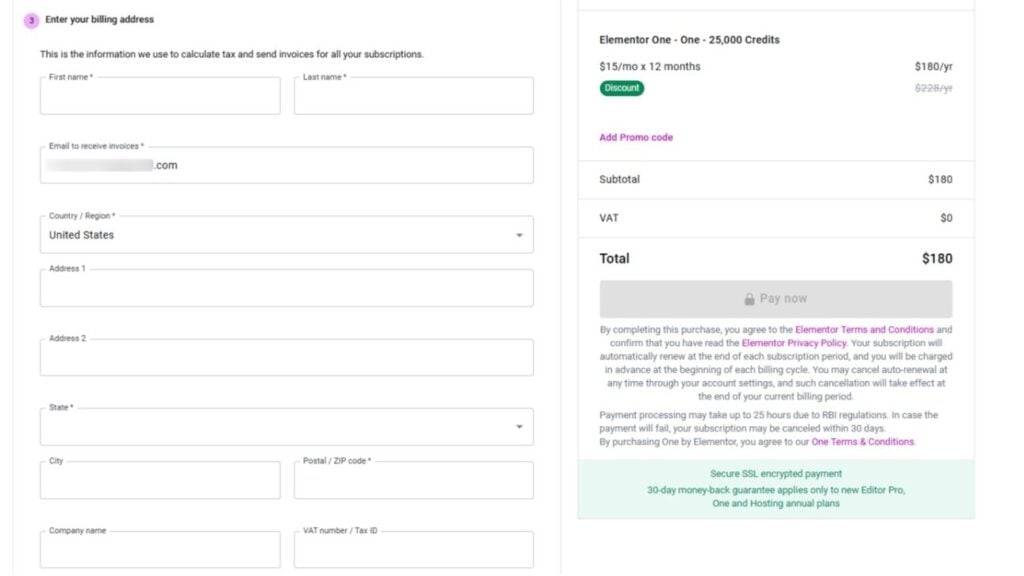Fill Your Billing Address on Elementor Fill Your Billing Address on Elementor