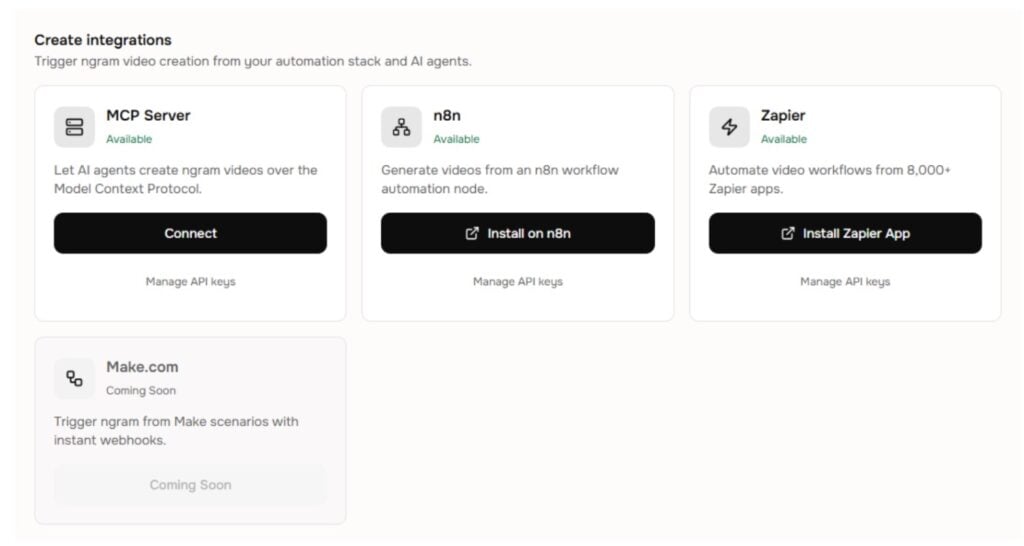 ngram Integrations & Workflow Automations ngram Integrations & Workflow Automations
