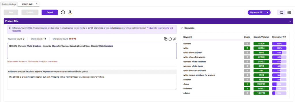 SmartScout AI Listing Architect SmartScout AI Listing Architect