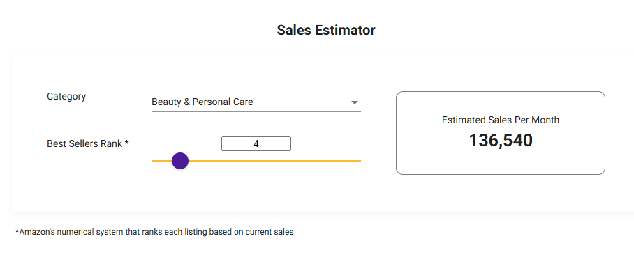 SmartScout Sales Estimator SmartScout Sales Estimator